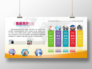 炫彩集团介绍企业宣传栏企业文化公司介绍设计